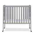 Delta Children Lee Portable Folding Mini Crib with 1.5 - Inch Mattress - Greenguard Gold Certified, Bianca White