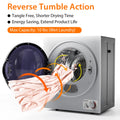 Costway Electric Tumble Compact Laundry Dryer Stainless Steel Wall Mounted 1.5 Cu .ft