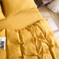 100% Pure Linen Duvet Cover with Button Closure and Corner Ties Soft & Breathable - Natural Full/Queen
