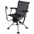 360° Swivel Hunting Chair, Portable Deer Blind Chair Sniper Seat with Adjustable Shooting Rest, Extendable Aluminum Legs & Carrying Strap for Camping