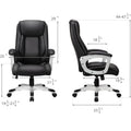 AECOJOY Office Chair Ergonomic, Leather Office Chair with High Back