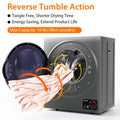 Costway Electric Tumble Compact Laundry Dryer Stainless Steel Wall Mounted 1.5 Cu .ft