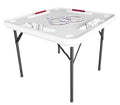 Bene Casa Foldable Domino Table with Built - in Drink Holders, 38" x 38", White