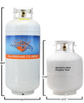NEW 40 lb Pound Steel Propane Tank Refillable Cylinder with OPD Valve