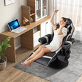 Ergonomic Gaming Recliner Chair with Massage, Retractable Footrest & Cup Holder, Height Adjustable Racing Style Swivel Video Game Chair