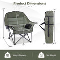 Tangkula Camping Chair | Portable Oversized Outdoor Folding Camp Chair with Padded Seat