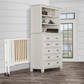Dream on Me Quinn Full - Size Folding Crib. Removable Wheels. Modern Nursey. Adjustable Mattress Support. Patent Folding System in White
