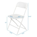 Ubesgoo 10 Packs Plastic Folding Chairs Wedding Banquet Seat Party Event Chair for Adults