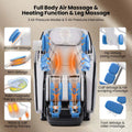 Health Detection Zero Gravity Full Body Massage Chair with 4D Dual Roller System Flexible Track, Heart Rate Monitor, Fragrance Therapy, Voice Control