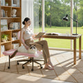Pinmoco Ergonomic Cross Legged Swivel Chair, Adjustable Height and Teddy Fabric, Meditation& ADHD Chair with Back Support, Home and Office, Off White