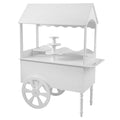 Candy Cart for Party - Candy Cart Display Stand with Wheels for Party - Dessert Cart - Decorated Wood Candy Cart with Wheels for Birthdays Wedding - Easy to Assemble Vintage Candy Cart on Wheels