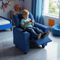 Kids Recliner Chair with Cup Holder & Side Pocket, Adjustable Toddler Lounge Sofa, Ergonomic Children Armchairs for Boys Girls Age 3+, 150lbs
