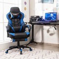 Ergonomic Gaming Chair Recliner with Footrest, Linkage Armrests & Lumbar Support, Big Wide High Back Swivel Video Gaming Office Computer Chair