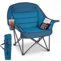 Tangkula Camping Chair | Portable Oversized Outdoor Folding Camp Chair with Padded Seat