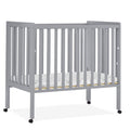 Delta Children Lee Portable Folding Mini Crib with 1.5 - Inch Mattress - Greenguard Gold Certified, Bianca White