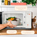 Beautiful 1.1 cu ft 1000 Watt, Sensor Microwave Oven, White Icing by Drew Barrymore, New