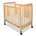 Child Craft Bristol Compact Portable Crib with 3″ Mattress. Durable Wood Frame. Quiet Casters. Natural