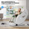 Health Detection Zero Gravity Full Body Massage Chair with 4D Dual Roller System Flexible Track, Heart Rate Monitor, Fragrance Therapy, Voice Control