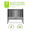 Delta Children Lee Portable Folding Mini Crib with 1.5 - Inch Mattress - Greenguard Gold Certified, Bianca White