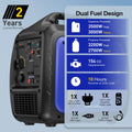 NEXPOW 2250W Portable Inverter Generator, Gasoline Power Quiet Lightweight for Backup Home & Camping, Eco - Mode Feature, Parallel Capability, EPA Compliant