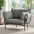 AECOJOY Modern Accent Chair Reading Chair with Pillow Upholstered Armchair for Adults