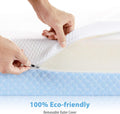 Dual Sided Crib and Toddler Mattress, 6 in 2 - in - 1 Foam Baby Mattress for Standard Full Size Crib, with Removable Washable Cover