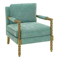 Pioneer Woman Harper Spindle Accent Chair, Jade Fabric Upholstery