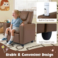Kids Recliner Chair with Cup Holder & Side Pocket, Adjustable Toddler Lounge Sofa, Ergonomic Children Armchairs for Boys Girls Age 3+, 150lbs
