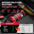 Fuel Transfer Tank, 50 Gallon for Gasoline & Diesel, Gas Tank with 10.6 GPM Fast Flow Rate 12V DC Transfer Pump, 13.1 Ft Power Cord Portable Gas Tank, Red