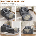 AECOJOY Chaise Lounge Chair Indoor, Oversized Sleeper Chair with Ottoman, Comfy Reading Sofa Armchair