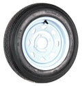Ecustomrim 2 - Pack Trailer Tires on Rims 4.80 - 12 480 - 12 4.80 x 12 Load B 4 Lug White Wheel