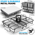 Folding Bed with Mattress 75" x 31" Cot Size Folded Bed, Rollaway Guest Bed Portable Foldable Extra Bed for Adults Daybed with 5" Memory Foam Mattress Space - Saving Sturdy Metal Grid Frame