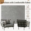 AECOJOY Modern Accent Chair Reading Chair with Pillow Upholstered Armchair for Adults