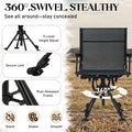 AECOJOY Lightweight Hunting Chair Without Cushion, Foldable & Rotating, Quiet Design for Deer Blind