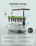Idoo 12 Pods Indoor Garden Kit, Hydroponics Growing System, Smart Herb Garden Planter with LED Grow Light