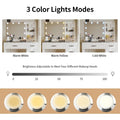 Richya Makeup Vanity Table with Lighted Mirror Power Outlet Drawers and Cabinet for Bedroom White
