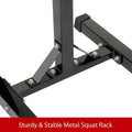 2 - Piece Adjustable Squat Stand Rack or Barbell Free Press Bench, Black