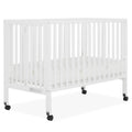 Dream on Me Quinn Full - Size Folding Crib. Removable Wheels. Modern Nursey. Adjustable Mattress Support. Patent Folding System in White