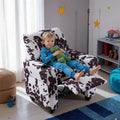 Kids Recliner Chair with Cup Holder & Side Pocket, Adjustable Toddler Lounge Sofa, Ergonomic Children Armchairs for Boys Girls Age 3+, 150lbs
