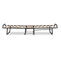 Riverbay Furniture Metal Folding Bed with Memory Foam Mattress in Beige