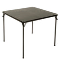 COSCO 5 - Piece Folding Set with Card Table and 4 Vinyl Padded Chairs, Black