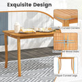 Tangkula Outdoor Table and Cushioned Chairs Set with 1.97” Umbrella Hole