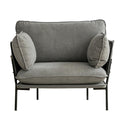 AECOJOY Modern Accent Chair Reading Chair with Pillow Upholstered Armchair for Adults