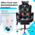 AECOJOY Office Chair with 7 Points Vibration Massage&Heat, Adjustable Ergonomic Recliner, Black