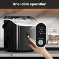 Auseo Nugget Ice Maker Countertop, Ready in 6 Mins, 35 lb Each Day with Self - Cleaning, Portable Sonic Ice Machine for Home/Office/Bar, Black