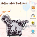 Kids Recliner Chair with Cup Holder & Side Pocket, Adjustable Toddler Lounge Sofa, Ergonomic Children Armchairs for Boys Girls Age 3+, 150lbs