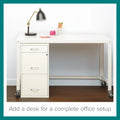 Space Solutions 3 Drawer Letter Width Vertical File Cabinet with Pencil Drawer, White