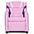 Kids Recliner Chair, Adjustable PU Leather Gaming Sofa with Footrest, Lumbar Support & Side Pockets, Ergonomic Children Lounge Armchair