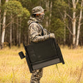 AECOJOY Hunting Chair with Rest, 360° Swivel, Adjustable Shooting Support, Portable for Blind or Range