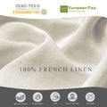 100% Pure Linen Duvet Cover with Button Closure and Corner Ties Soft & Breathable - Natural Full/Queen